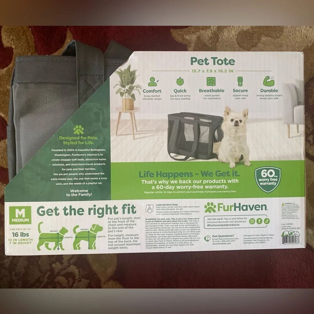 Furhaven Medium Durable Mesh Pet Tote